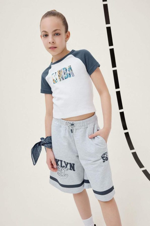 Girls' Printed Elastic Waist Shorts