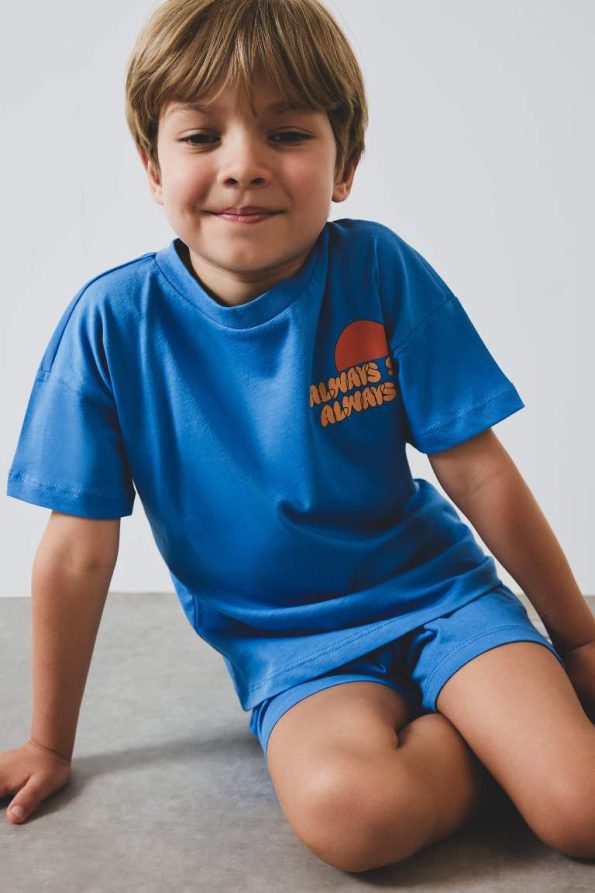 Boys' 2-Piece Printed Short Sleeve T-Shirt and Shorts Set