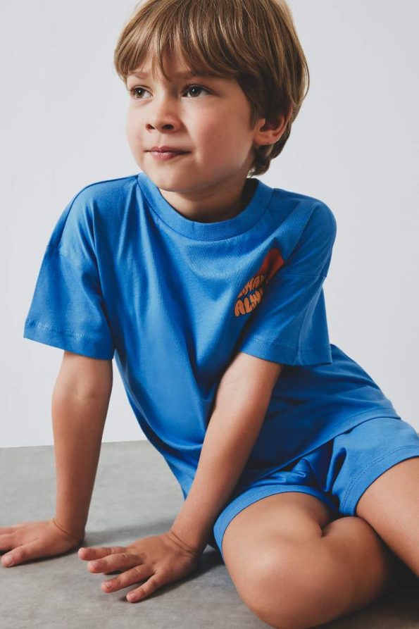 Boys' 2-Piece Printed Short Sleeve T-Shirt and Shorts Set