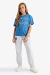 Girls' Elastic Waist Printed Jogger Pants