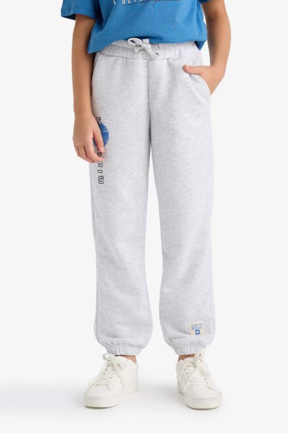 Girls' Elastic Waist Printed Jogger Pants