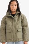 Girls' Water-Resistant Quilted Zip-Up Jacket
