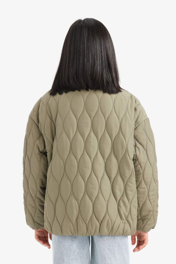 Girls' Water-Resistant Quilted Zip-Up Jacket