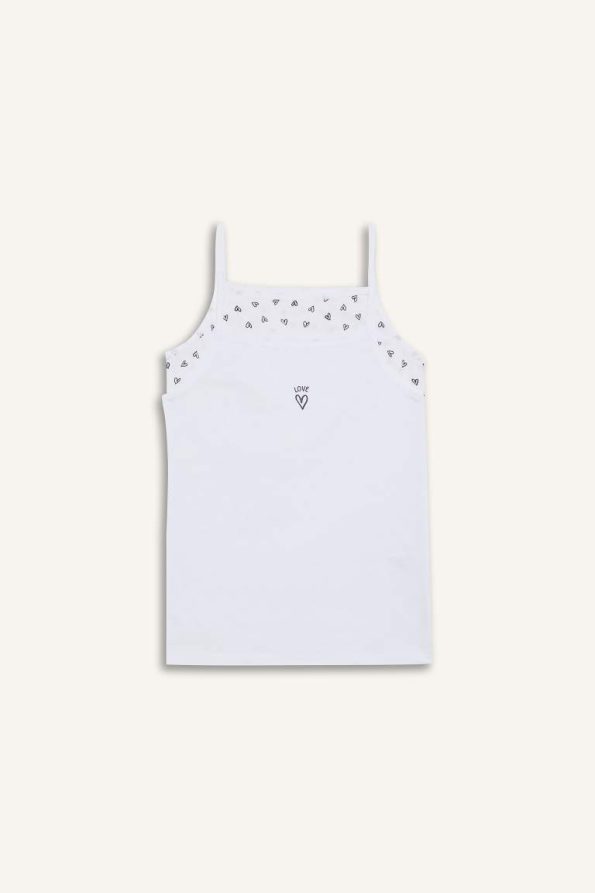 Girls' Heart Print 2-Piece Tank Top Set