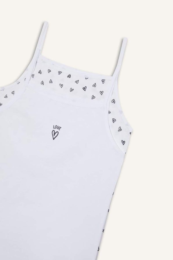Girls' Heart Print 2-Piece Tank Top Set