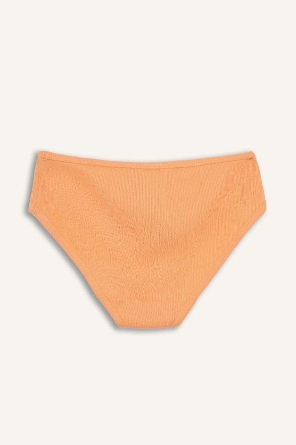 Girls' Printed Ribbed Cotton Briefs - Set of 3