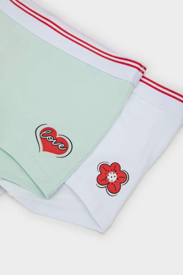 Girls' Floral 2-Pack Boxer Briefs