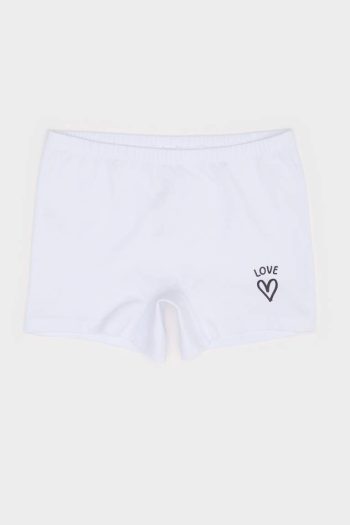 Girls' Heart Patterned 2-Pack Boxer Shorts