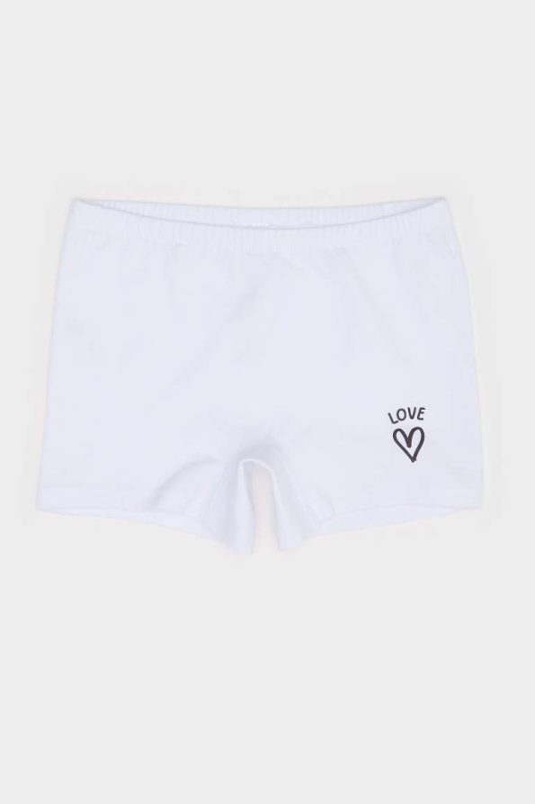 Girls' Heart Patterned 2-Pack Boxer Shorts