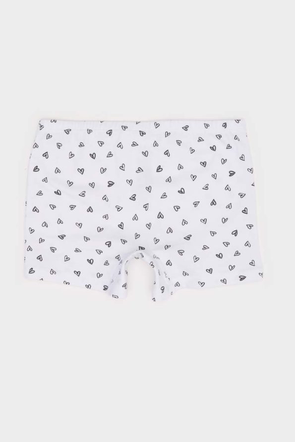 Girls' Heart Patterned 2-Pack Boxer Shorts