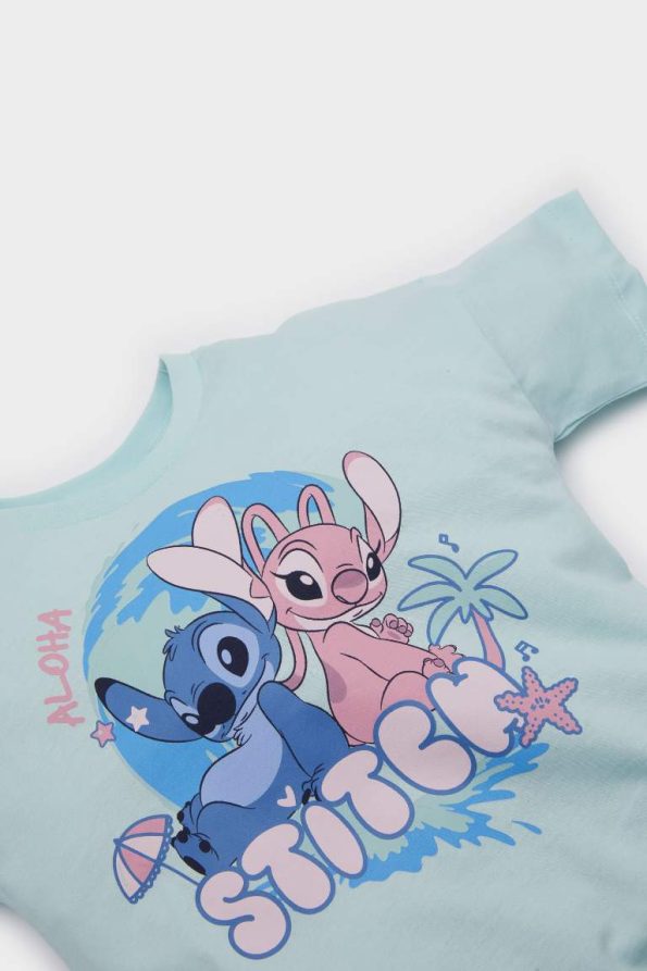 Girls' Disney Lilo & Stitch Short Sleeve Crew Neck T-Shirt