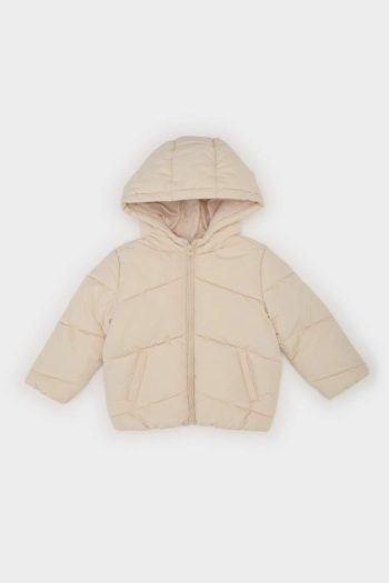 Girls' Waterproof Windproof Hooded Puffer Jacket with Pockets