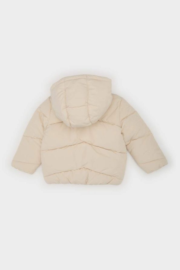 Girls' Waterproof Windproof Hooded Puffer Jacket with Pockets