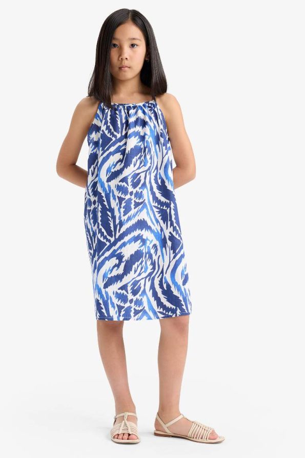 Girls' Printed Viscose Summer Dress