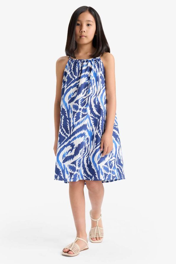 Girls' Printed Viscose Summer Dress