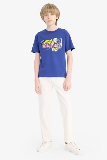 Boys' Short Sleeve Printed Crew Neck T-Shirt