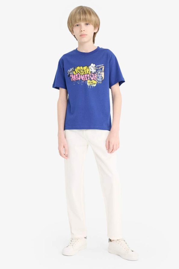 Boys' Short Sleeve Printed Crew Neck T-Shirt