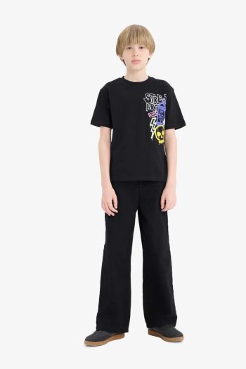 Boys' Printed Crew Neck Short Sleeve T-Shirt