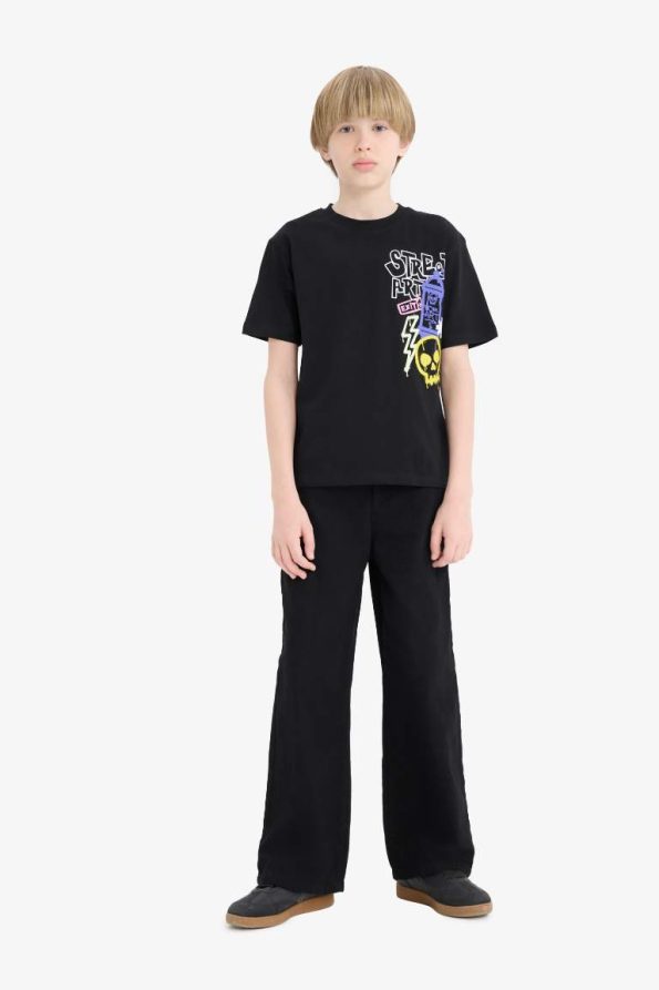 Boys' Printed Crew Neck Short Sleeve T-Shirt
