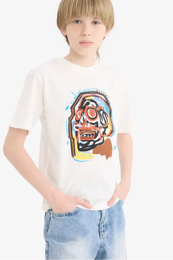 Boys' Printed Short Sleeve Crew Neck T-Shirt