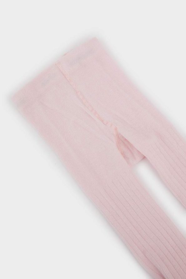 Girls' Cotton Tights with Ribbon