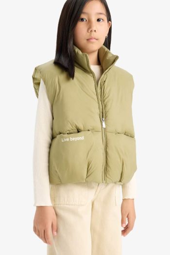 Girls' Zip-Up Puffer Vest