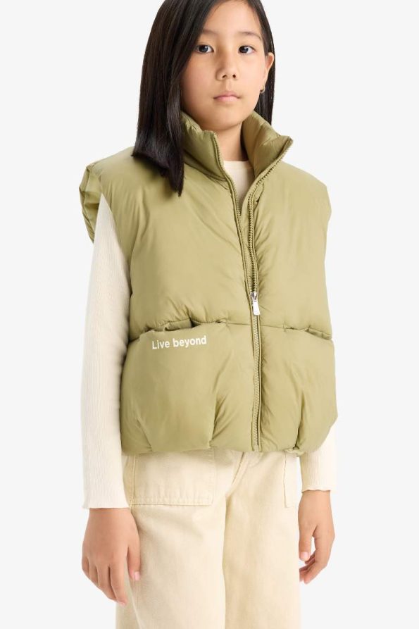 Girls' Zip-Up Puffer Vest