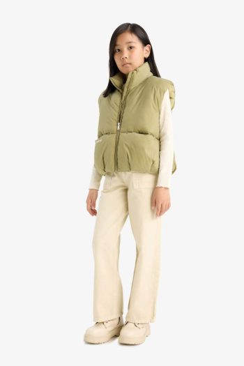 Girls' Zip-Up Puffer Vest