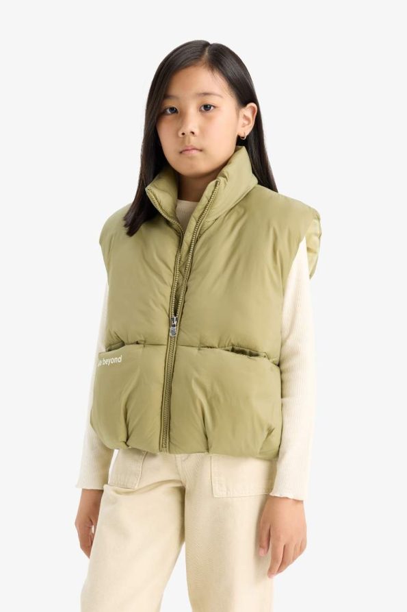 Girls' Zip-Up Puffer Vest