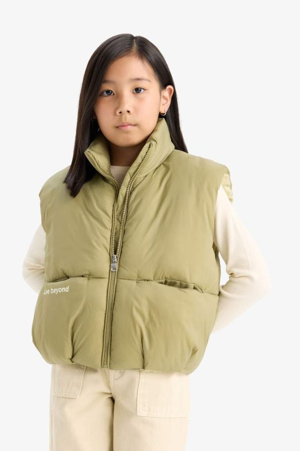 Girls' Zip-Up Puffer Vest