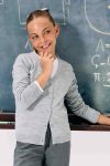 Girls' V-Neck Button-Up School Cardigan