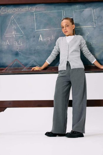 Girls' V-Neck Button-Up School Cardigan