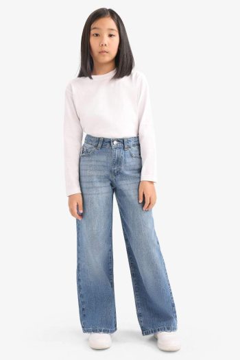 Girls' Wide Leg Jeans