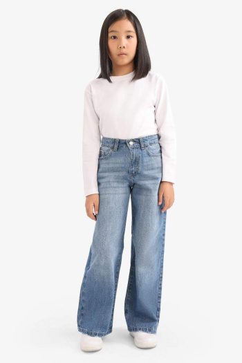 Girls' Wide Leg Jeans