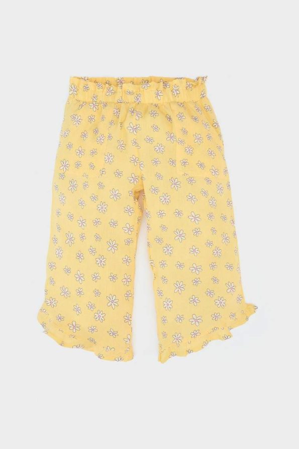 Girls' Baby 2-Piece Set Short Sleeve Floral Crinkle Viscose Pants