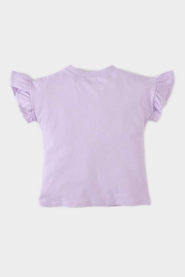 Girls' Short Sleeve Printed Crew Neck T-Shirt