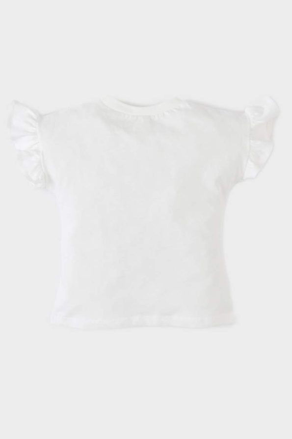 Girls' Short Sleeve Printed Crew Neck T-Shirt