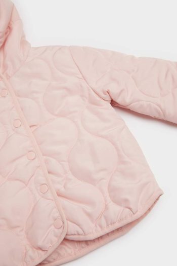 Girls' Waterproof Windproof Quilted Hooded Puffer Jacket