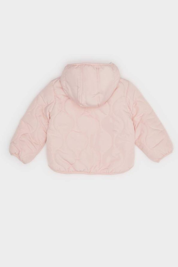 Girls' Waterproof Windproof Quilted Hooded Puffer Jacket