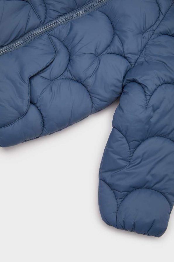 Boys' Hooded Zippered Quilted Jacket