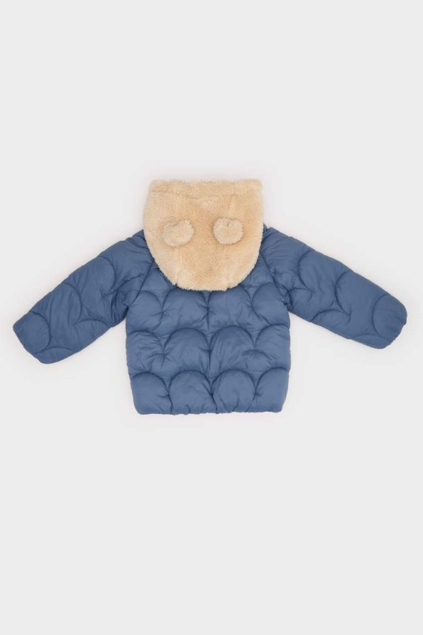 Boys' Hooded Zippered Quilted Jacket