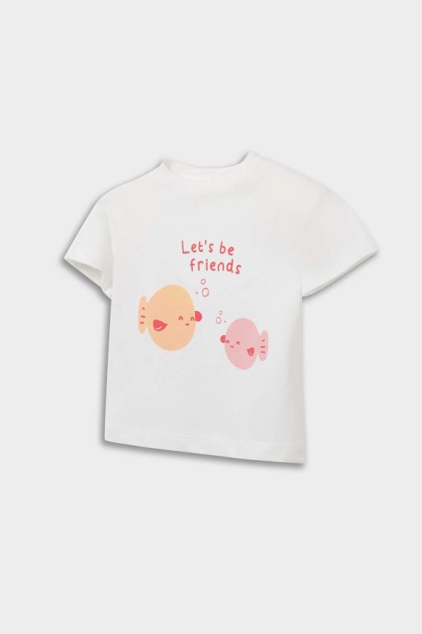 Newborn Baby Girl Short Sleeve Printed T-Shirt Set