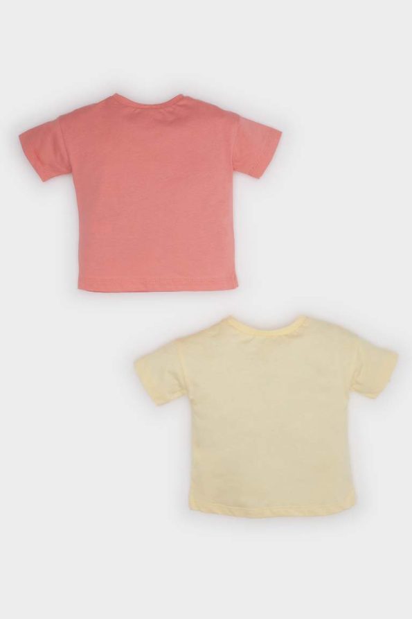 Newborn Baby Girl Short Sleeve Printed T-Shirt Set