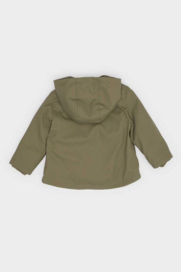 Boys' Waterproof Hooded Snaps Functional Pocket Jacket