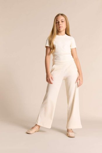 Girls' Wide Leg Waffle Pocket Pants