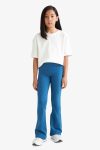Girls' Flare Fit Ribbed Jersey Pants