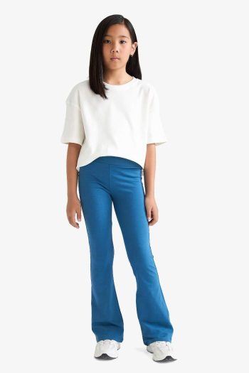 Girls' Flare Fit Ribbed Jersey Pants