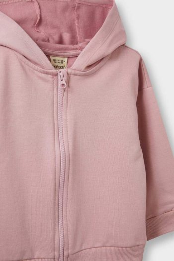 Girls' Hooded Soft Fleece Lined Zip-Up Sweatshirt