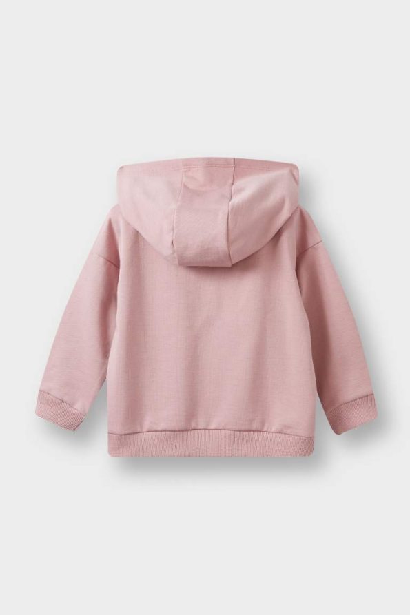 Girls' Hooded Soft Fleece Lined Zip-Up Sweatshirt