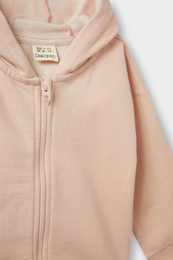 Girls' Baby Hooded Soft-Fleece Zip-Up Sweatshirt